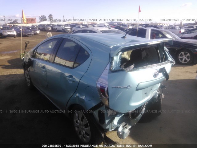 JTDKDTB35E1083528 - 2014 TOYOTA PRIUS C BLUE photo 3