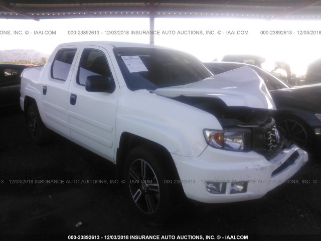 5FPYK1F78DB003637 - 2013 HONDA RIDGELINE SPORT WHITE photo 1