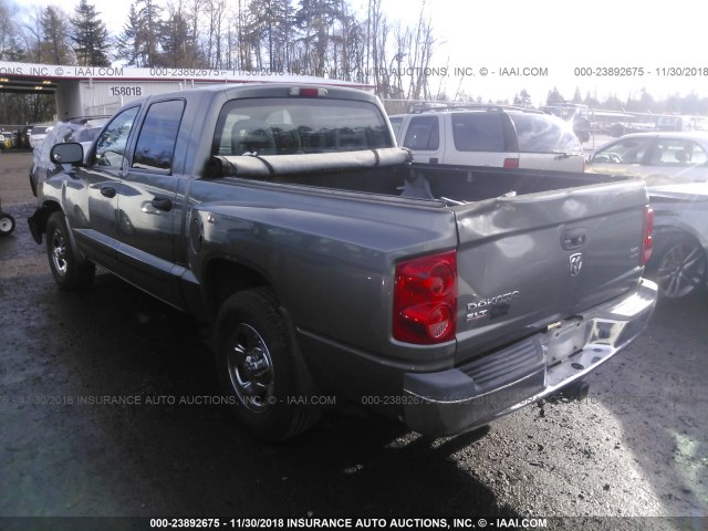 1D7HE48N65S166293 - 2005 DODGE DAKOTA QUAD SLT GRAY photo 3