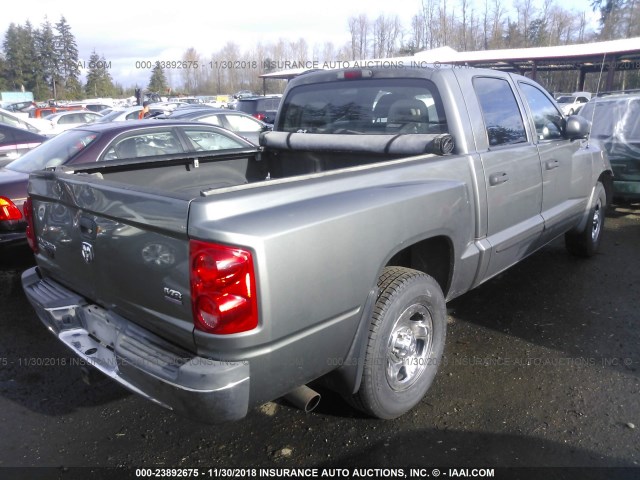 1D7HE48N65S166293 - 2005 DODGE DAKOTA QUAD SLT GRAY photo 4