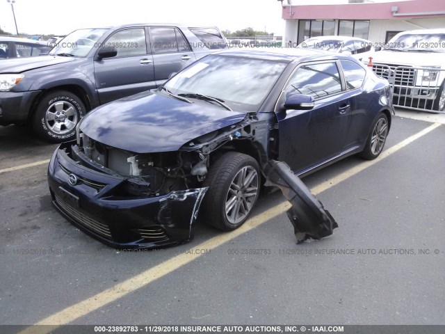 JTKJF5C77D3055373 - 2013 TOYOTA SCION TC BLUE photo 2