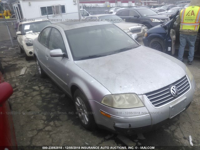 WVWPD63B01P133708 - 2001 VOLKSWAGEN PASSAT GLS SILVER photo 1