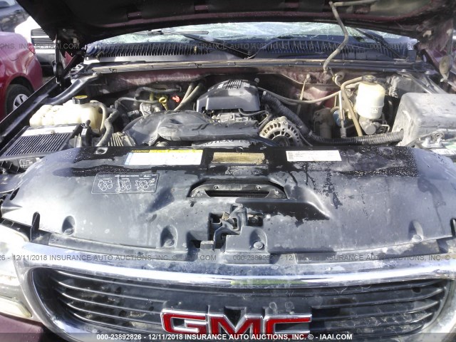 1GTGK24UXXE521841 - 1999 GMC NEW SIERRA K2500 MAROON photo 10