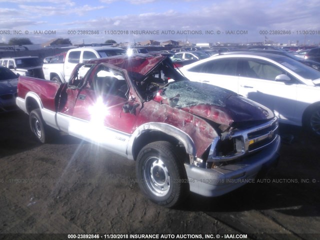 1GCCS19W8S8201217 - 1995 CHEVROLET S TRUCK S10 RED photo 1