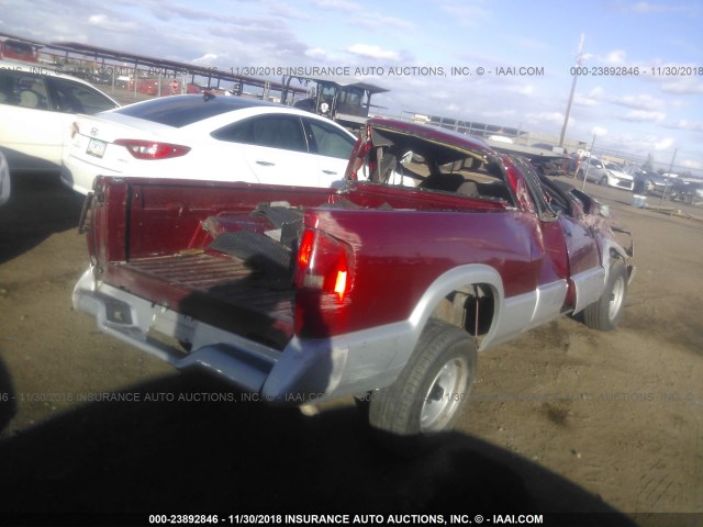 1GCCS19W8S8201217 - 1995 CHEVROLET S TRUCK S10 RED photo 4