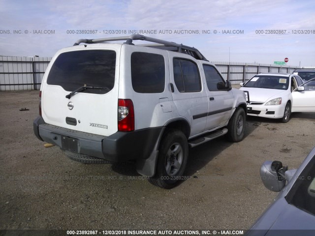 5N1ED28TX4C655741 - 2004 NISSAN XTERRA XE/SE WHITE photo 4