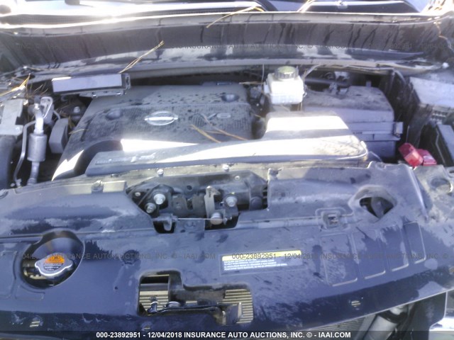 5N1AR2MN5FC668956 - 2015 NISSAN PATHFINDER S/SV/SL/PLATINUM GRAY photo 10