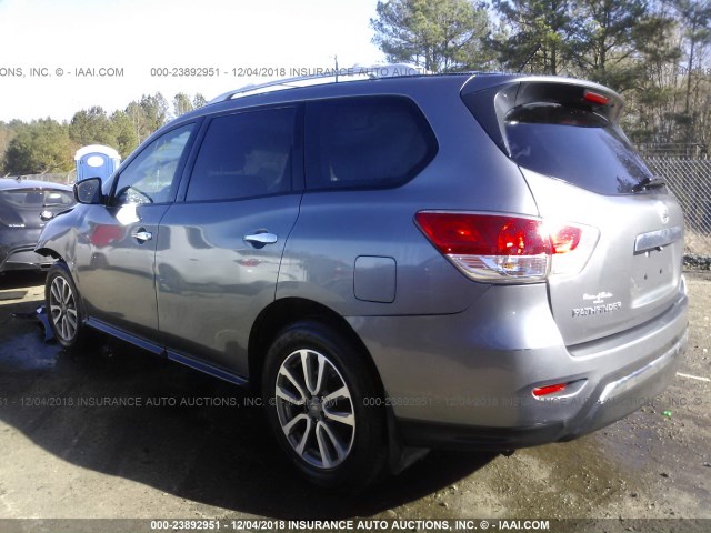 5N1AR2MN5FC668956 - 2015 NISSAN PATHFINDER S/SV/SL/PLATINUM GRAY photo 3