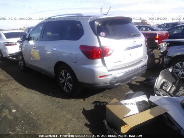 5N1DR2MN4HC604407 - 2017 NISSAN PATHFINDER S/SV/SL/PLATINUM SILVER photo 3