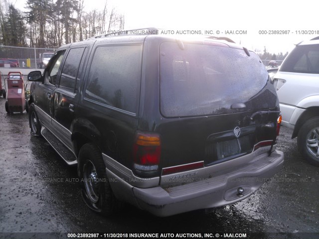 4M2DU86P7YUJ44572 - 2000 MERCURY MOUNTAINEER  BLACK photo 3