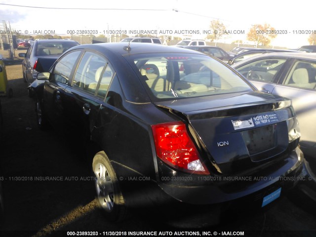 1G8AJ55F46Z144192 - 2006 SATURN ION LEVEL 2 BLACK photo 3