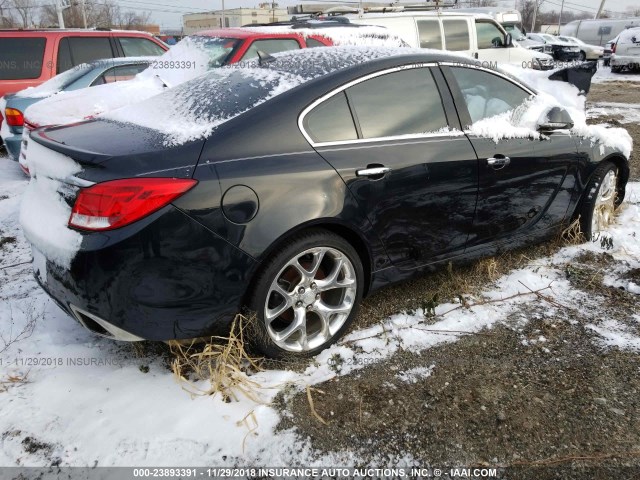 2G4GV5GV1C9104792 - 2012 BUICK REGAL GS BLACK photo 4