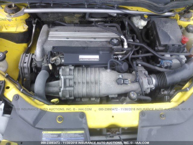 1G1AP18P377227426 - 2007 CHEVROLET COBALT SS SUPERCHARGED YELLOW photo 10