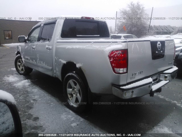 1N6AA07B87N232896 - 2007 NISSAN TITAN XE/SE/LE SILVER photo 3