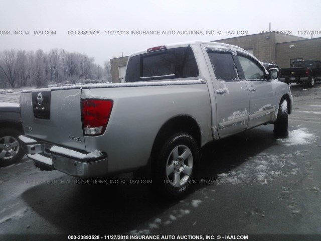 1N6AA07B87N232896 - 2007 NISSAN TITAN XE/SE/LE SILVER photo 4