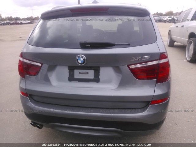 5UXWX9C57F0D51905 - 2015 BMW X3 XDRIVE28I GRAY photo 6