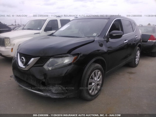 5N1AT2MT3EC767080 - 2014 NISSAN ROGUE S/SL/SV BLACK photo 2