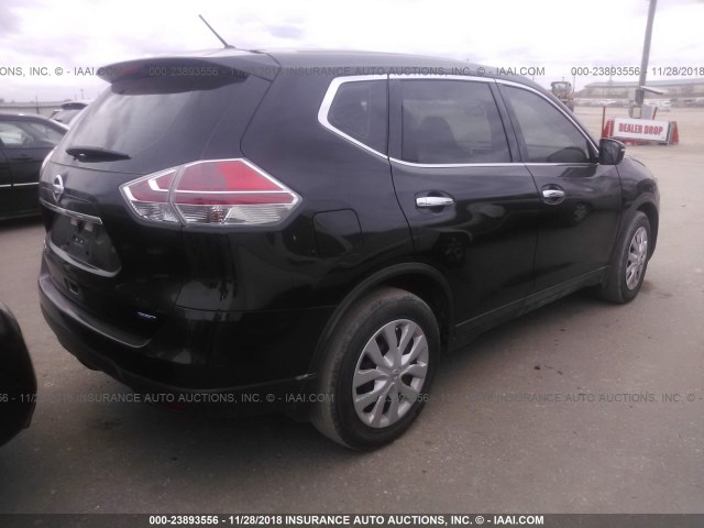 5N1AT2MT3EC767080 - 2014 NISSAN ROGUE S/SL/SV BLACK photo 4