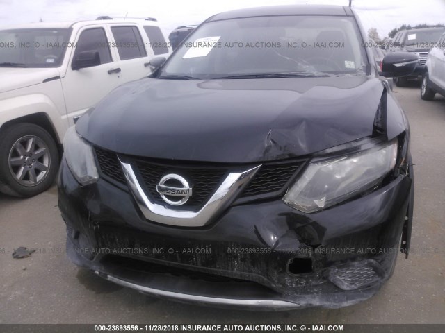 5N1AT2MT3EC767080 - 2014 NISSAN ROGUE S/SL/SV BLACK photo 6