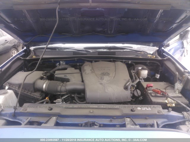 3TMAZ5CN2GM013337 - 2016 TOYOTA TACOMA DBL CAB/SR5/TRD SPORT/OR BLUE photo 10