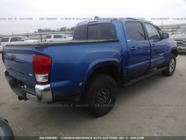 3TMAZ5CN2GM013337 - 2016 TOYOTA TACOMA DBL CAB/SR5/TRD SPORT/OR BLUE photo 4