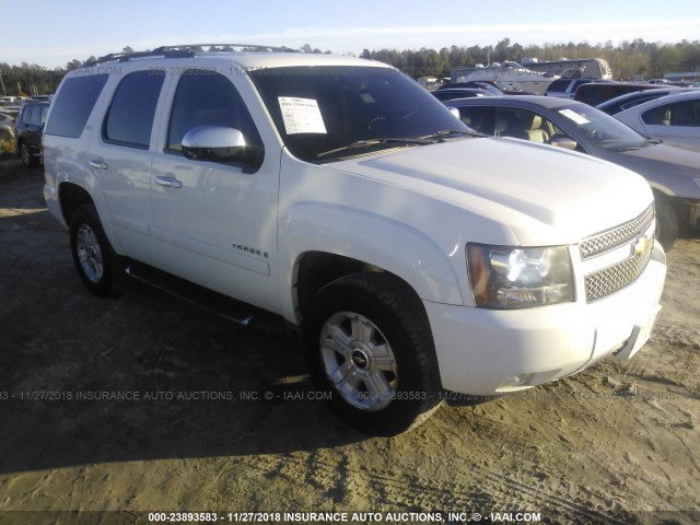 1GNFK13087R397430 - 2007 CHEVROLET TAHOE K1500 WHITE photo 1