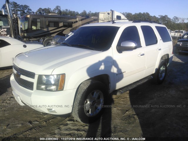 1GNFK13087R397430 - 2007 CHEVROLET TAHOE K1500 WHITE photo 2