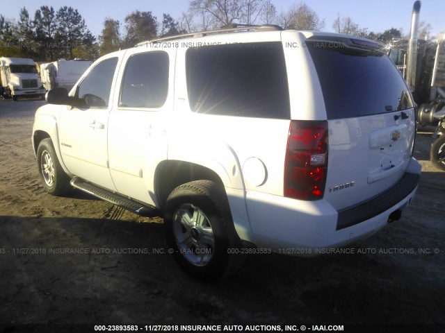 1GNFK13087R397430 - 2007 CHEVROLET TAHOE K1500 WHITE photo 3