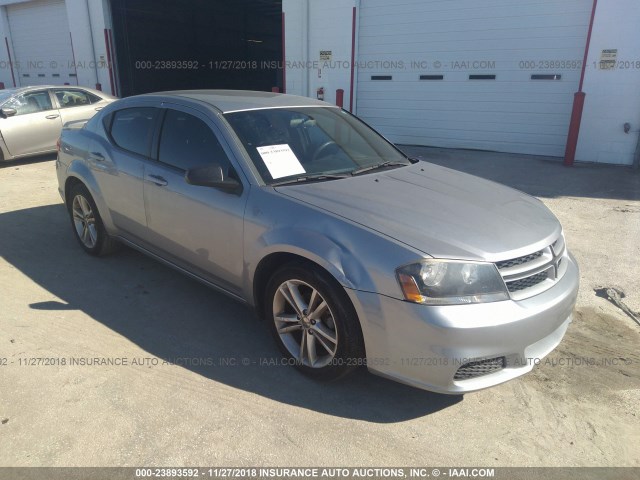 1C3CDZAB4EN147619 - 2014 DODGE AVENGER SE GRAY photo 1