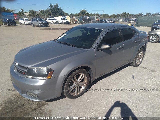 1C3CDZAB4EN147619 - 2014 DODGE AVENGER SE GRAY photo 2