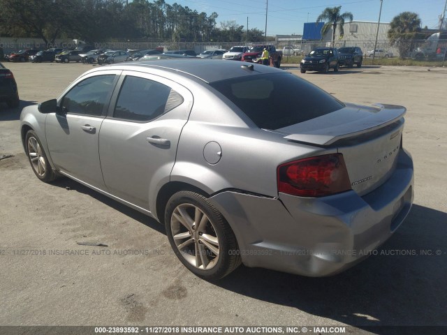 1C3CDZAB4EN147619 - 2014 DODGE AVENGER SE GRAY photo 3