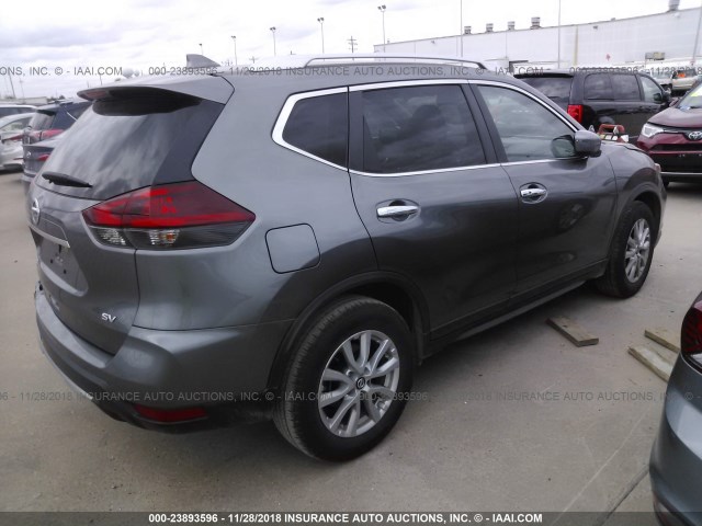 KNMAT2MT8JP505742 - 2018 NISSAN ROGUE S/SV GRAY photo 4