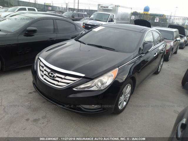 5NPEC4ACXCH452400 - 2012 HYUNDAI SONATA SE/LIMITED BLACK photo 2