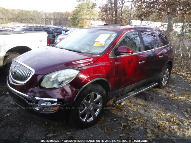 5GAER23798J117874 - 2008 BUICK ENCLAVE CXL RED photo 2