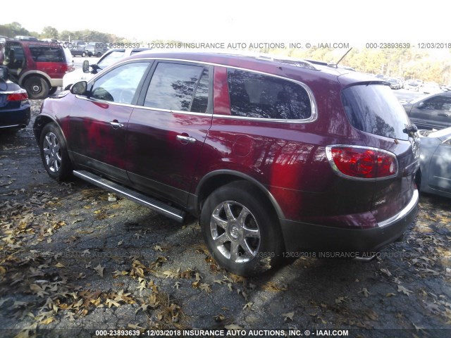 5GAER23798J117874 - 2008 BUICK ENCLAVE CXL RED photo 3