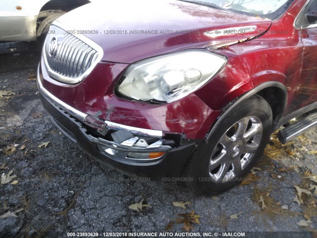 5GAER23798J117874 - 2008 BUICK ENCLAVE CXL RED photo 6