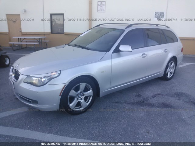 WBAPT73528CX00079 - 2008 BMW 535 XI SILVER photo 2