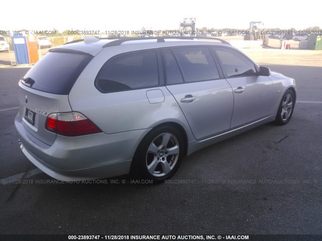 WBAPT73528CX00079 - 2008 BMW 535 XI SILVER photo 4