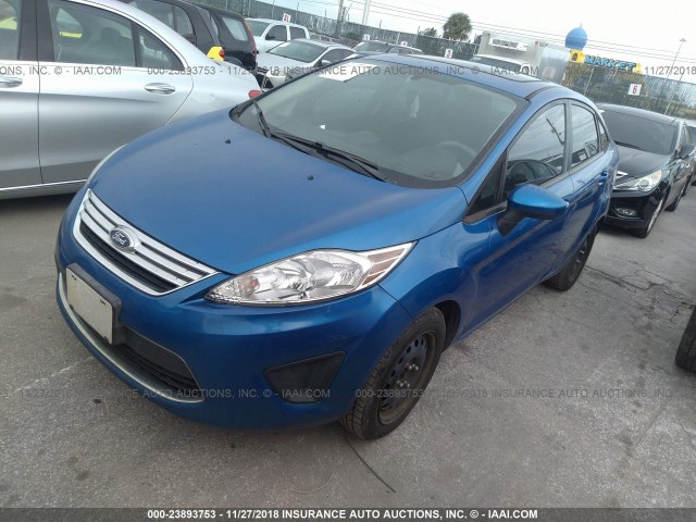 3FADP4BJ2BM132497 - 2011 FORD FIESTA SE BLUE photo 2