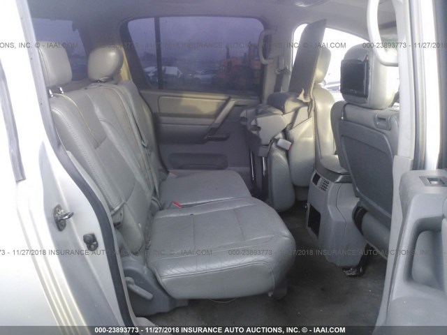 5N1AA08A14N737551 - 2004 NISSAN ARMADA SE/LE GRAY photo 8