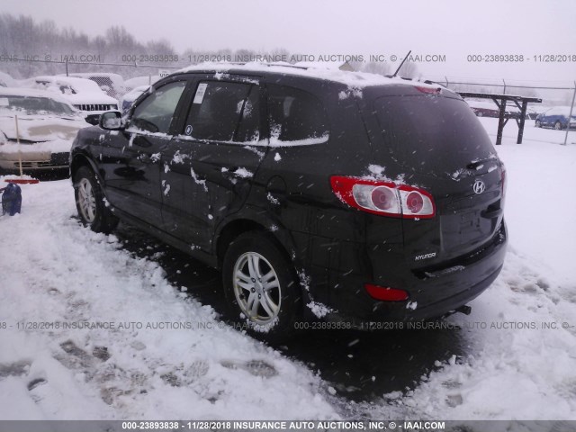 5XYZG3AB8BG025844 - 2011 HYUNDAI SANTA FE GLS BLACK photo 3