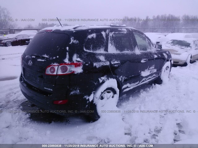 5XYZG3AB8BG025844 - 2011 HYUNDAI SANTA FE GLS BLACK photo 4