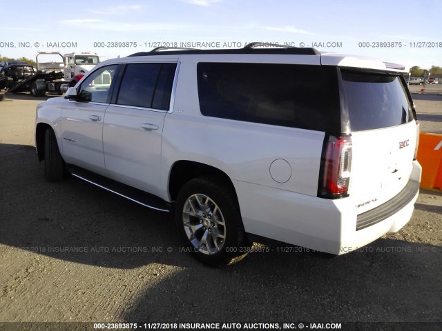 1GKS2GKC9GR358985 - 2016 GMC YUKON XL K1500 SLT WHITE photo 3