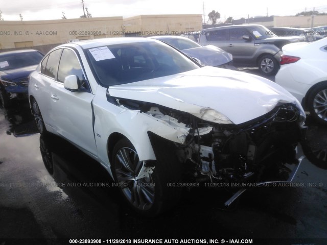 JN1EV7APXJM362605 - 2018 INFINITI Q50 LUXE/SPORT WHITE photo 1