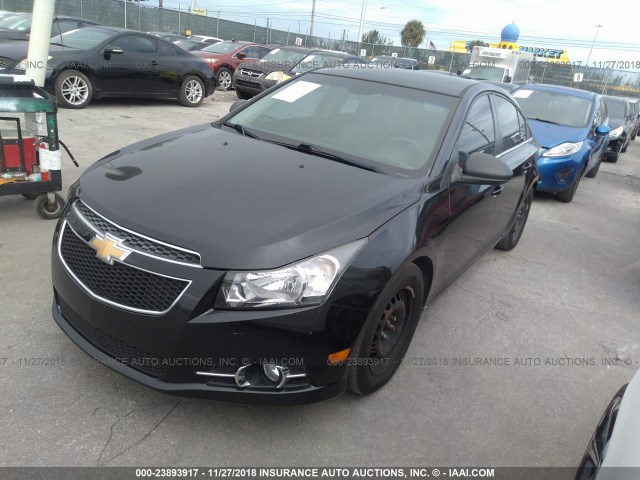 1G1PC5SH4C7303583 - 2012 CHEVROLET CRUZE LS BLACK photo 2