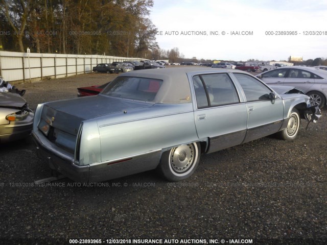 1G6DW5270PR719412 - 1993 CADILLAC FLEETWOOD CHASSIS Light Blue photo 4