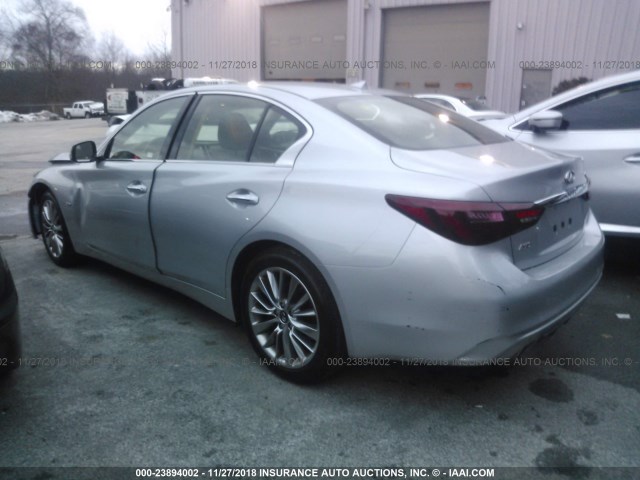 JN1EV7AR0JM438110 - 2018 INFINITI Q50 LUXE/SPORT SILVER photo 3