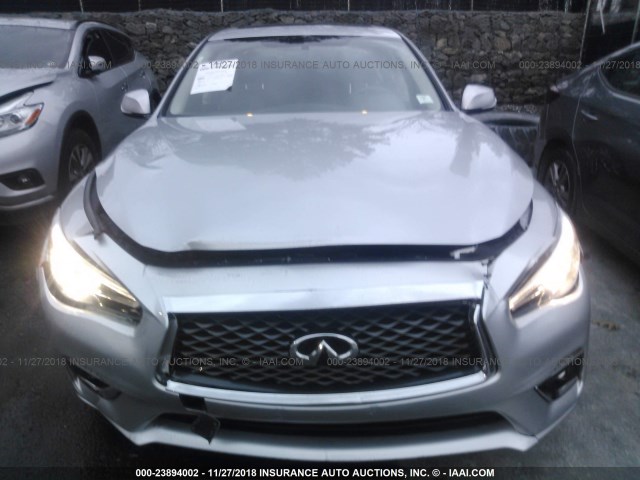 JN1EV7AR0JM438110 - 2018 INFINITI Q50 LUXE/SPORT SILVER photo 6