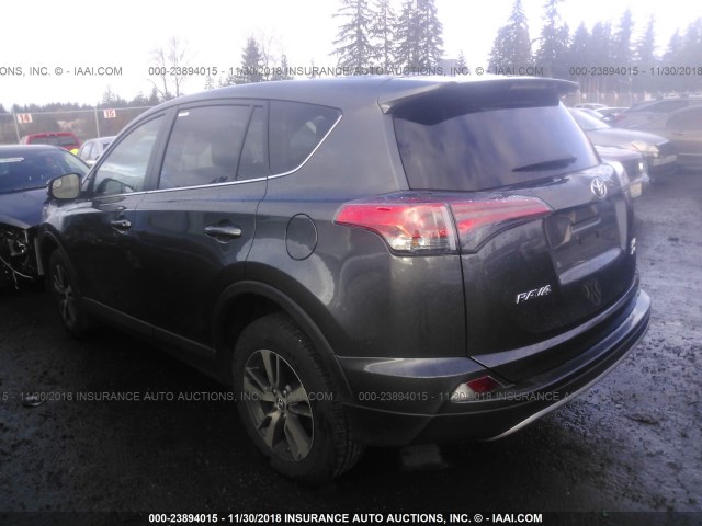 2T3RFREVXJW815253 - 2018 TOYOTA RAV4 ADVENTURE/XLE GRAY photo 3