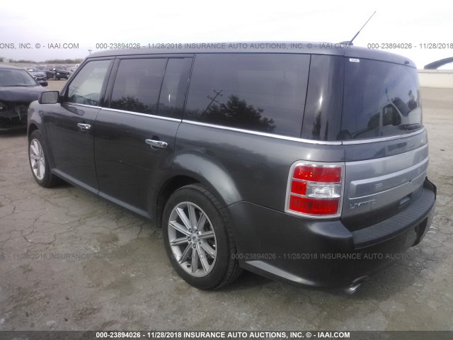 2FMGK5D80JBA13509 - 2018 FORD FLEX LIMITED GRAY photo 3